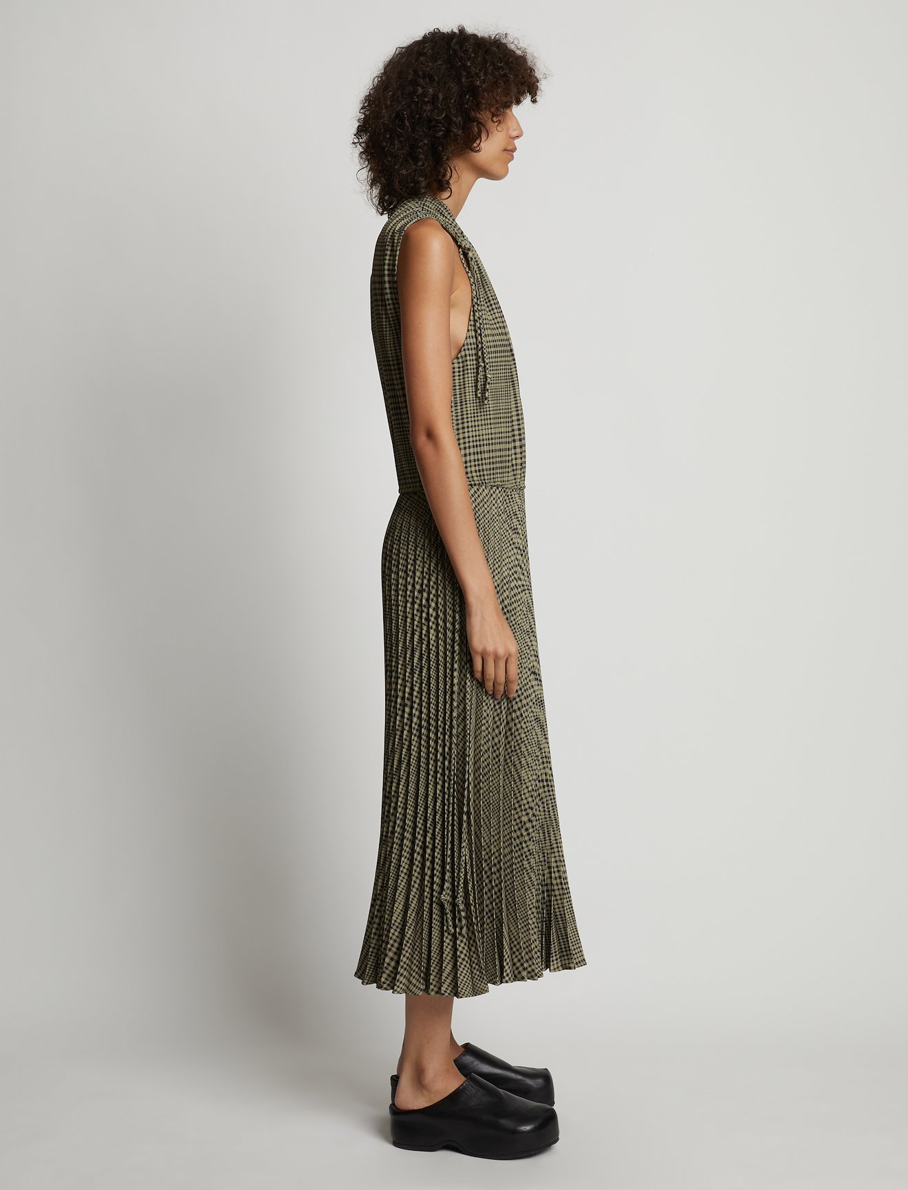 Pleatable Crepe Drawstring Dress #2