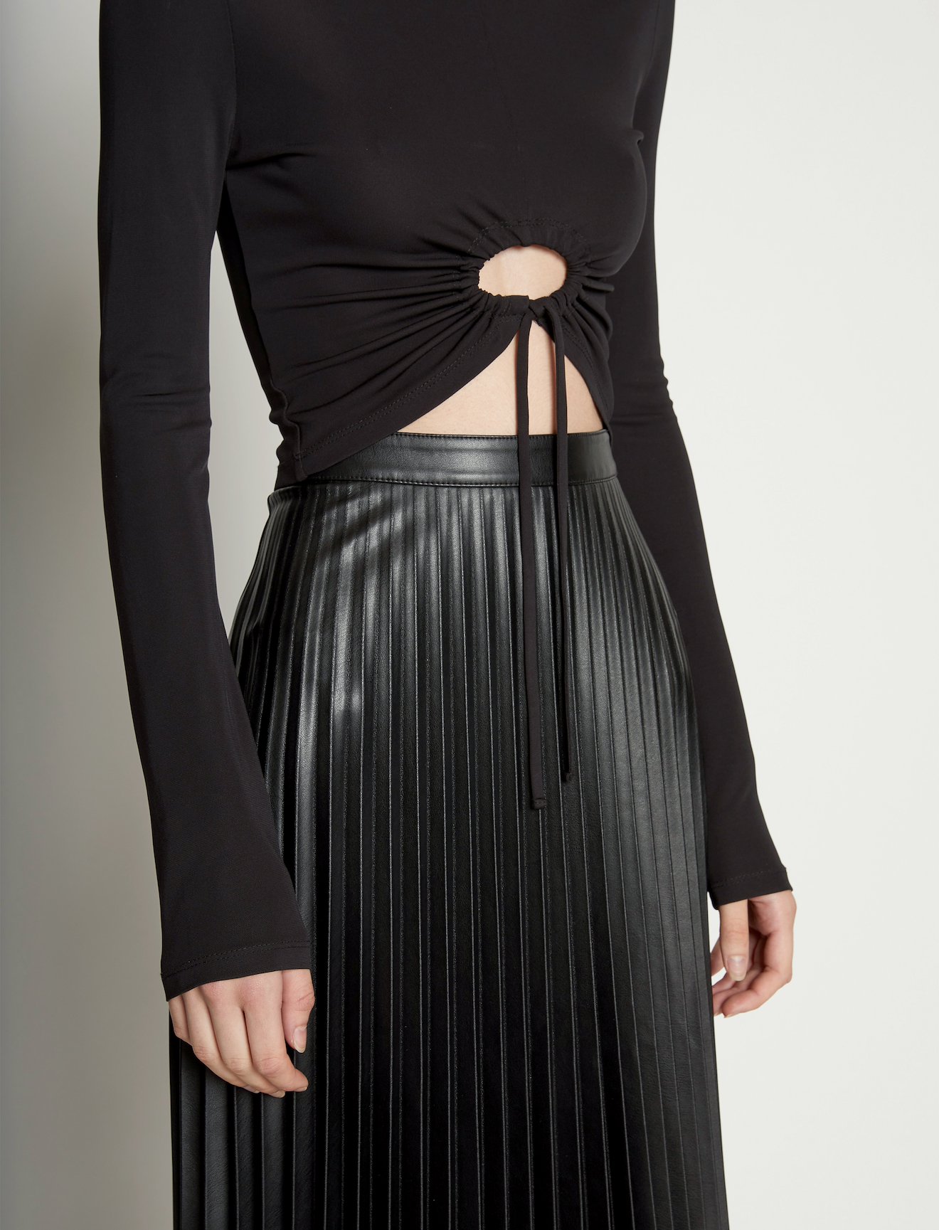 Matte Crepe Drawstring Top #4