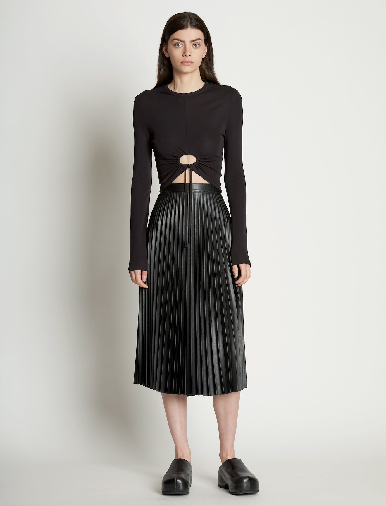 Matte Crepe Drawstring Top #1