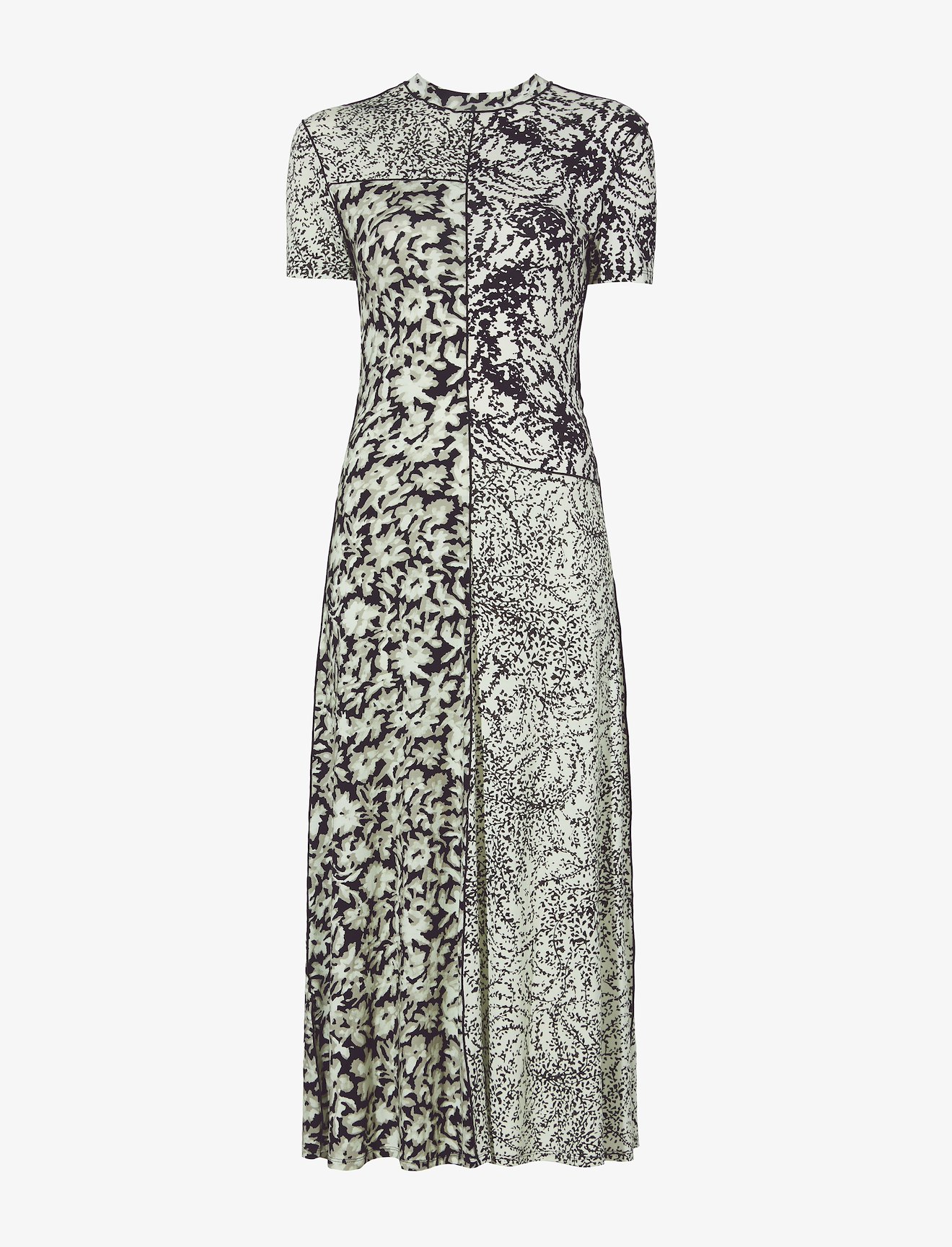 Mixed Floral Short Sleeve Jersey Dress #4