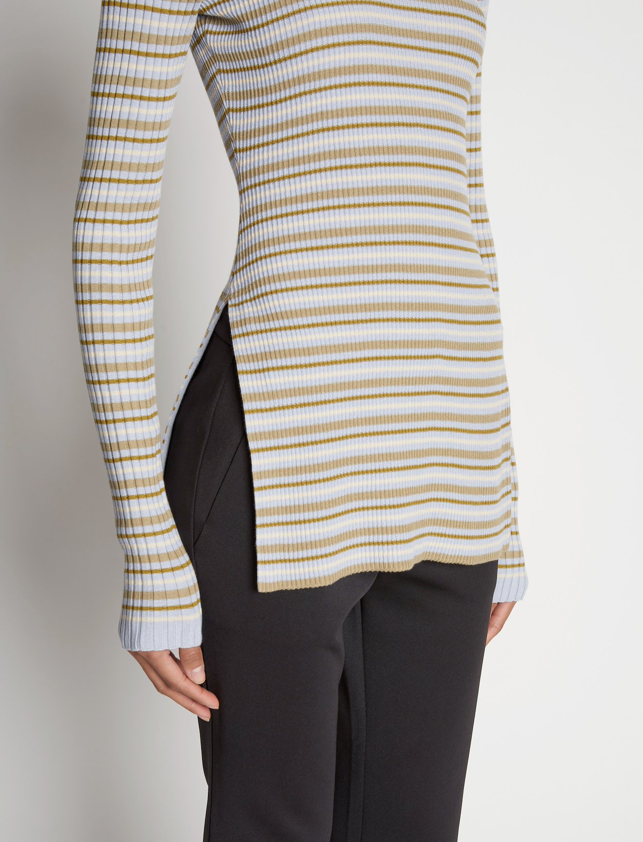 Stripe Knit Turtleneck #4