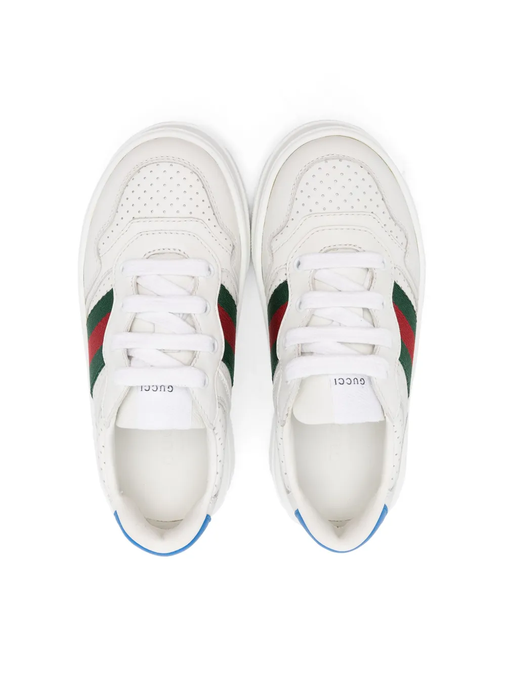 Gucci Kids Web Detail Leather Sneakers White FARFETCH CA