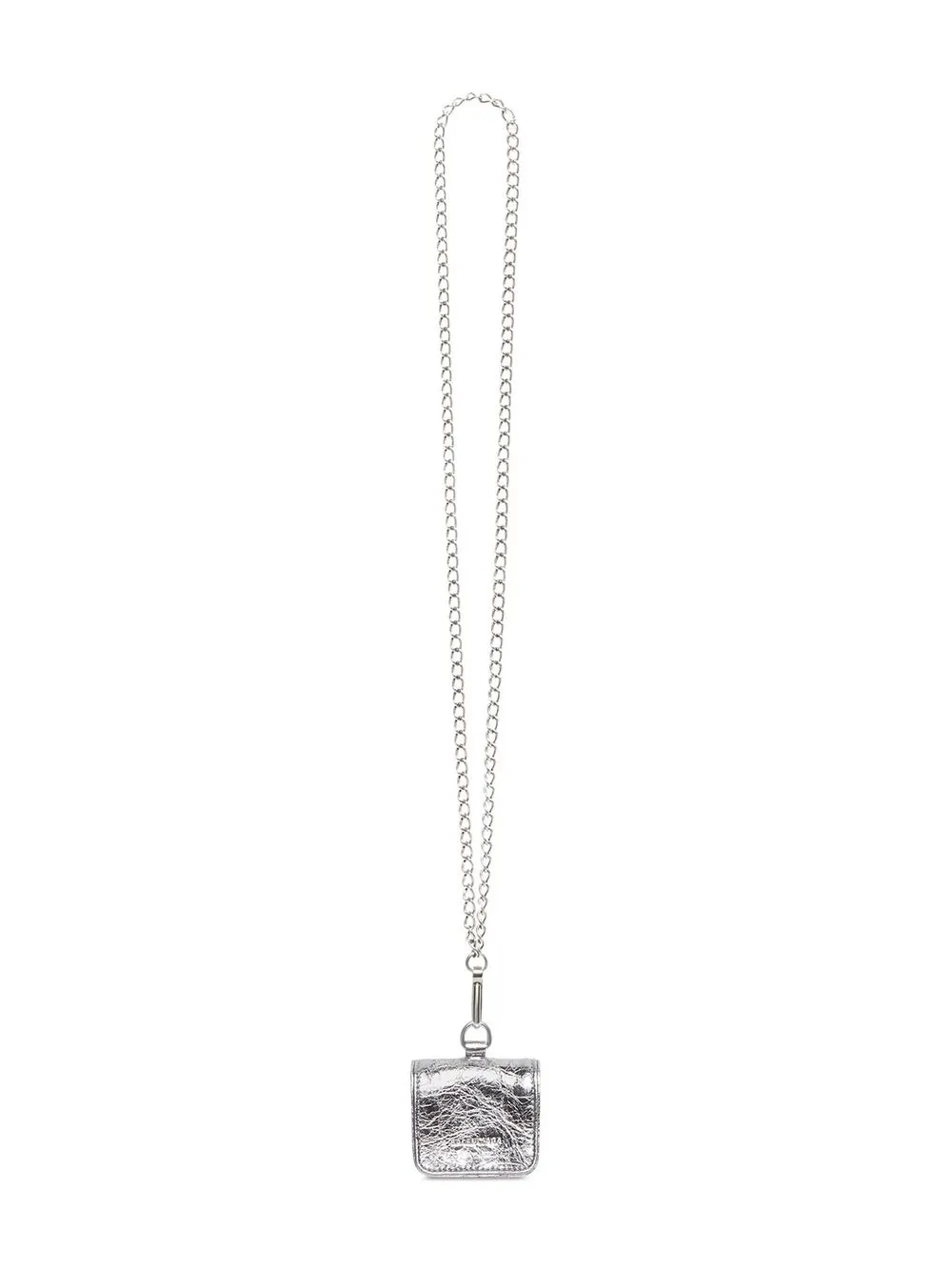 Balenciaga AirPods hoesje met ketting - Zilver