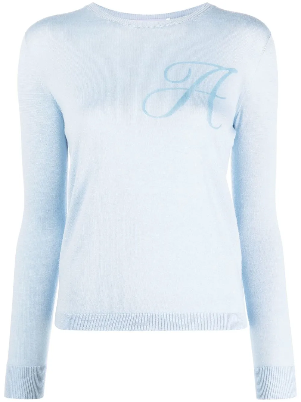 

Dee Ocleppo embroidered crew-neck jumper - Blue