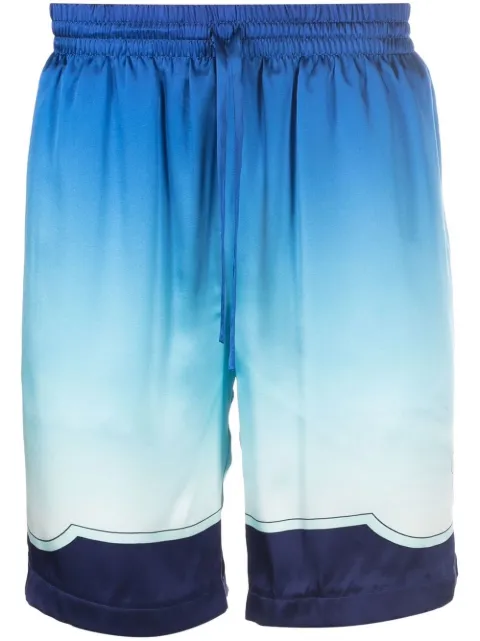 Casablanca shorts de seda con efecto degradado