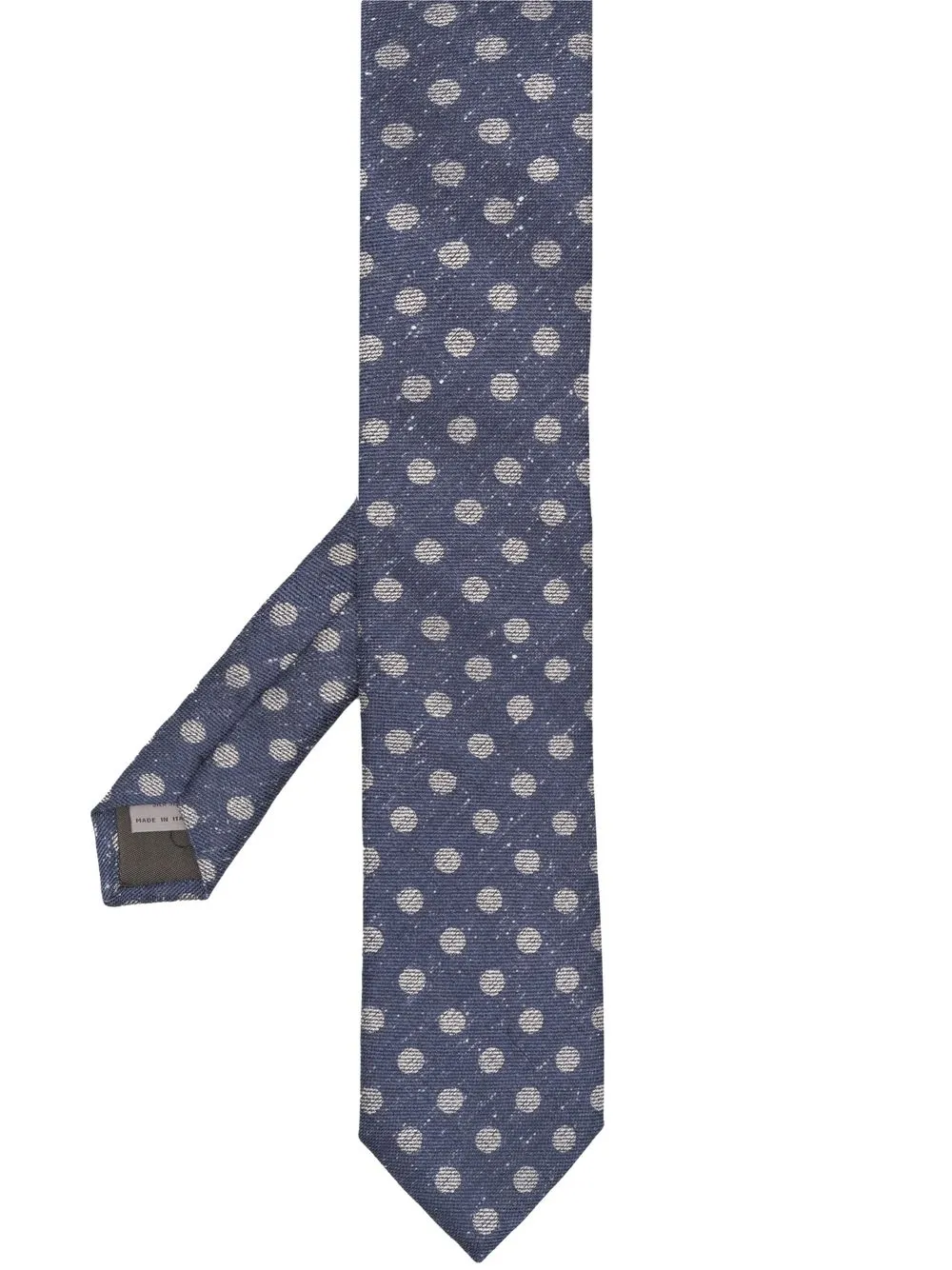 

Canali spot-print silk tie - Blue