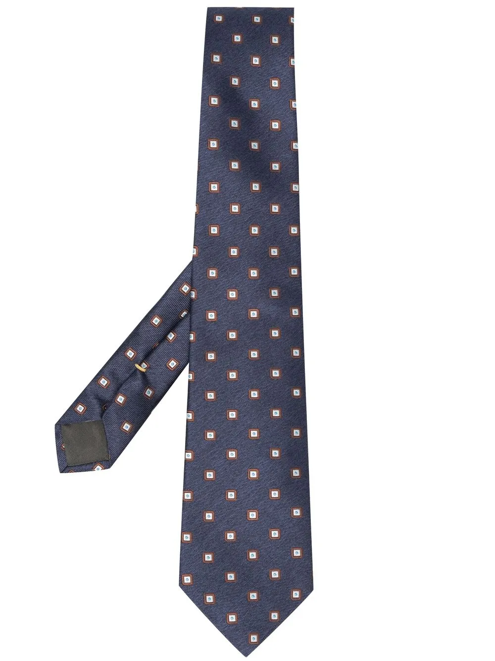

Canali Micro Geometric silk tie - Blue