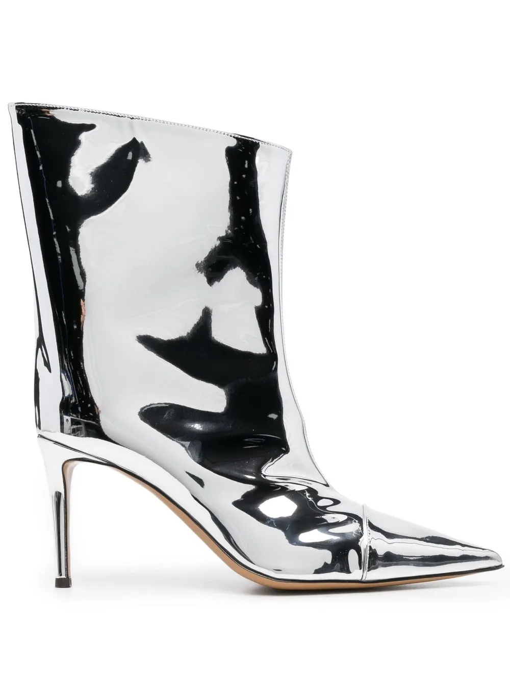 

Alexandre Vauthier botas metalizada con puntera en punta - Gris