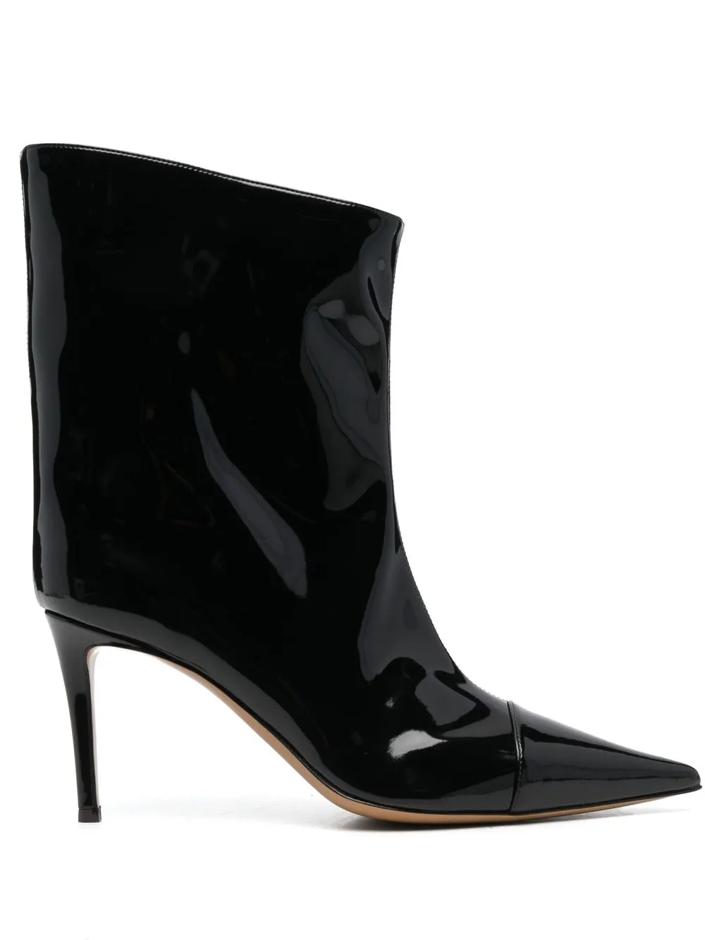 

Alexandre Vauthier pointed-toe patent-leather boots - Black