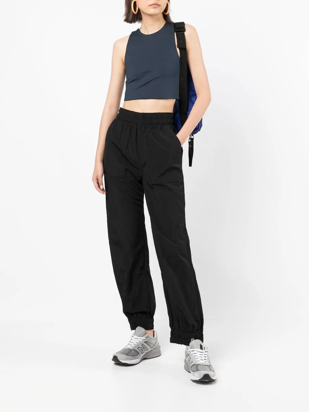 Girlfriend Collective Tanktop met ronde hals - Blauw