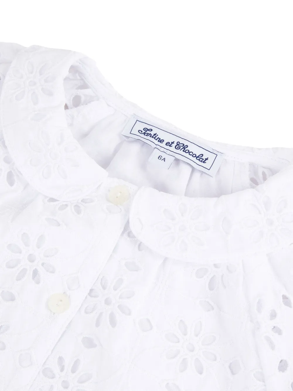 Tartine Et Chocolat Broderie anglaise shirt Wit