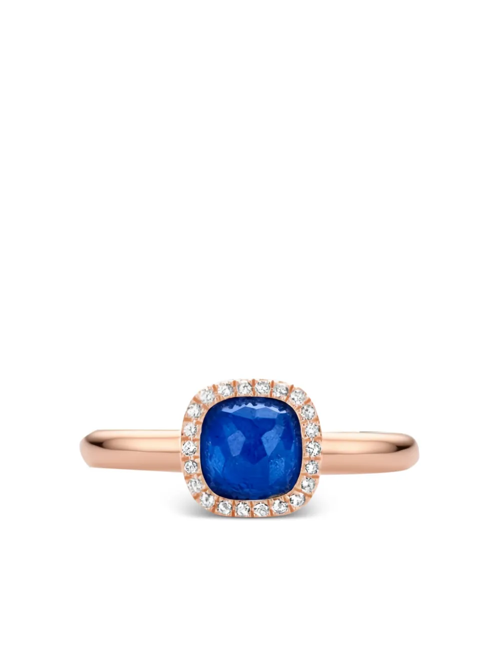 Tirisi 18K rose gold Halo diamond and sapphire ring - Blu
