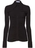 Proenza Schouler White Label crepe button-front shirt - Black
