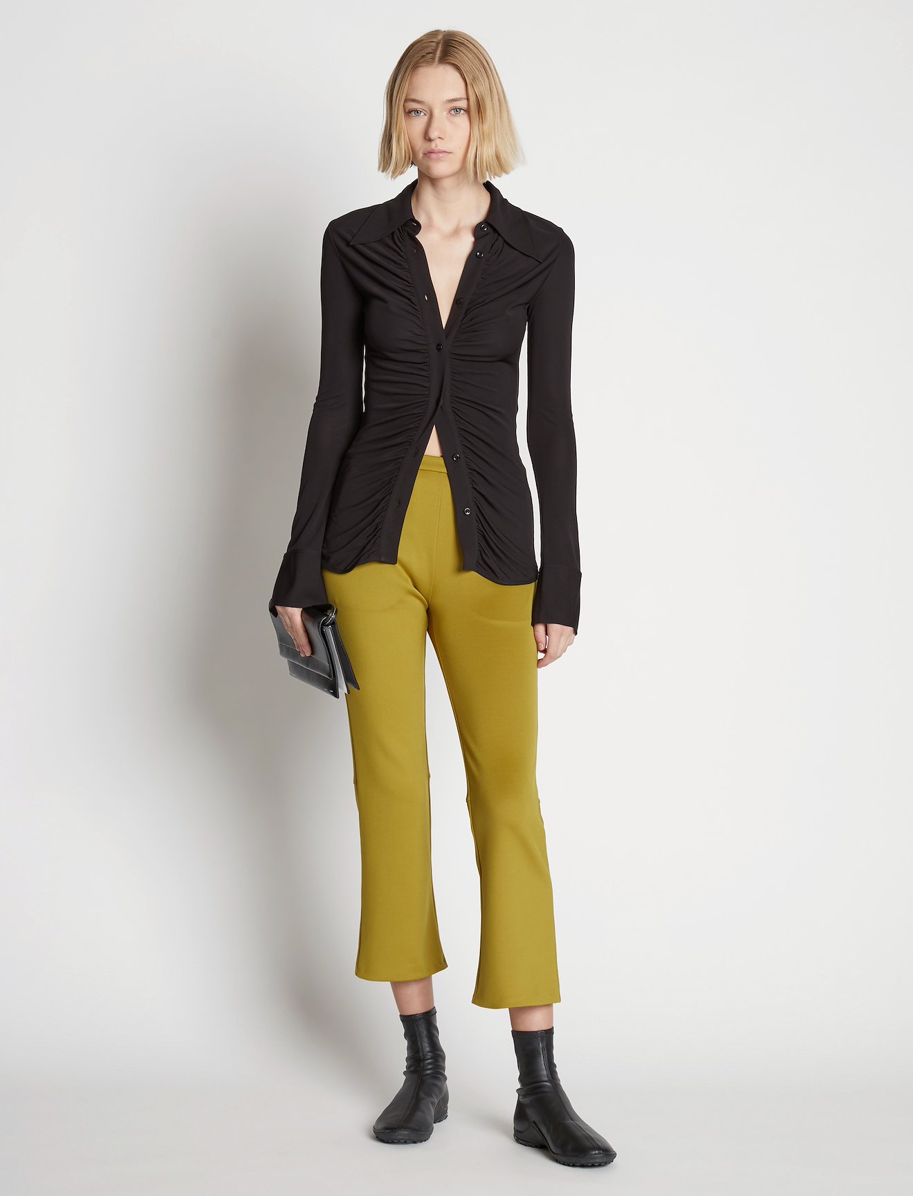 Matte Crepe Button Down #6