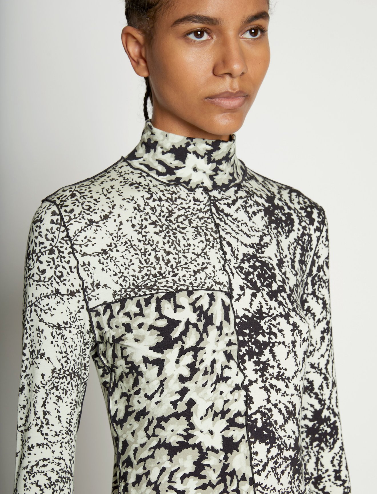 Mixed Floral Jersey Top #4