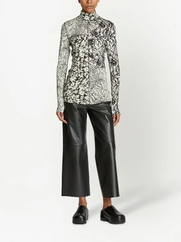 Proenza Schouler White Label floral-print Mock Neck Top Proenza Schouler White Label floral-print Mock Neck Top