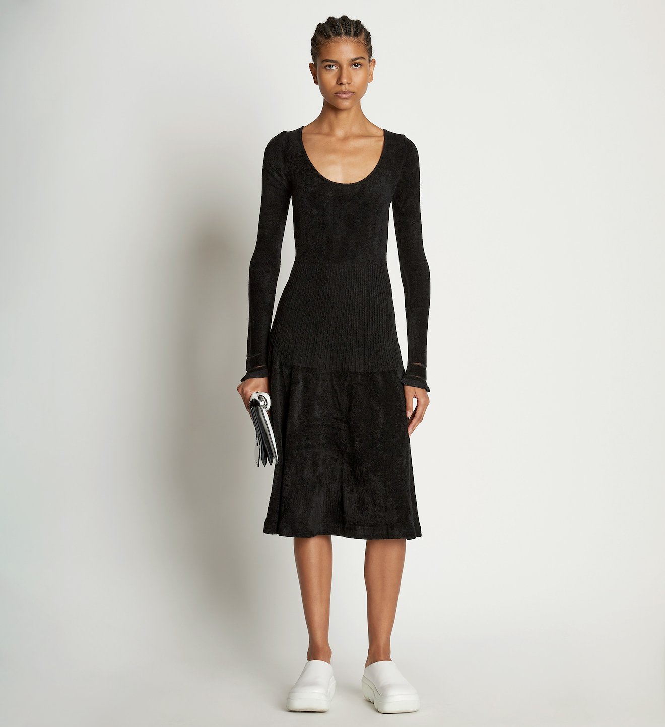 Scoop Neck Chenille Dress