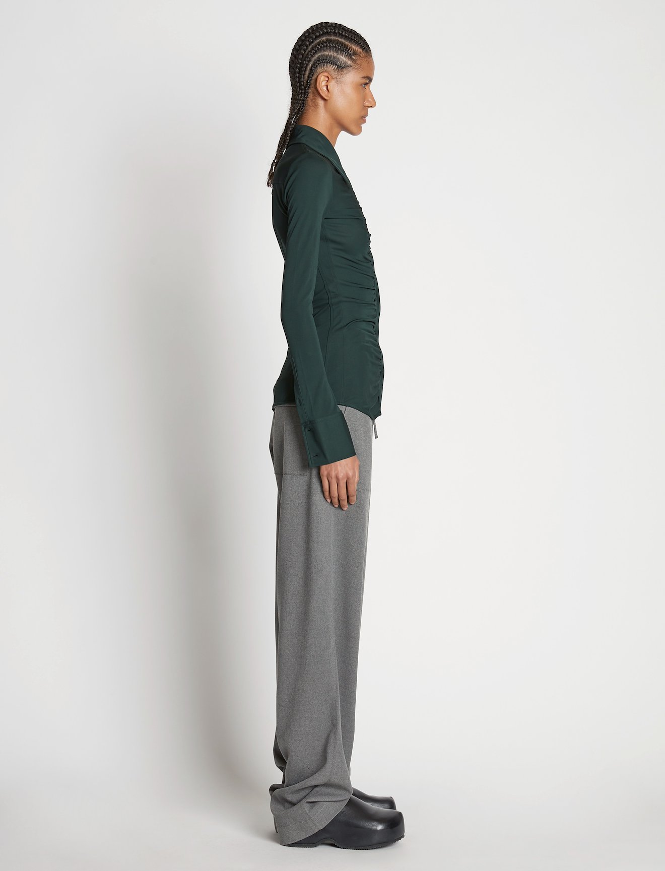 Matte Crepe Button Down #2