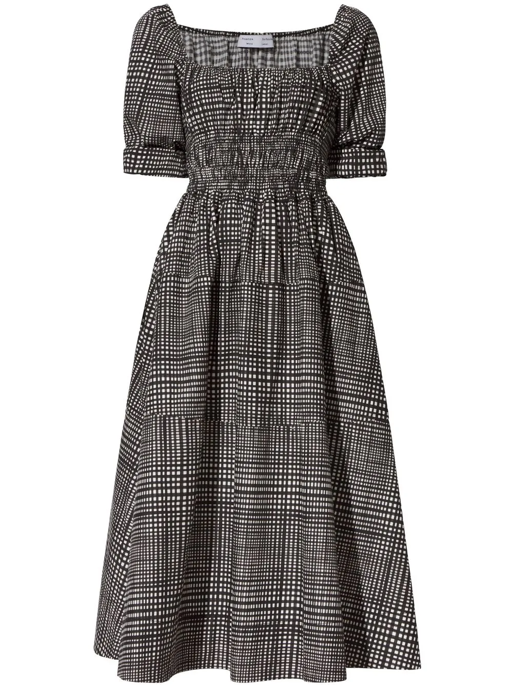 

Proenza Schouler White Label vestido con cuello cuadrado - Negro