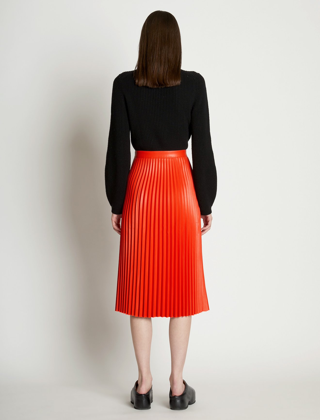 Faux Leather Pleated Skirt #2