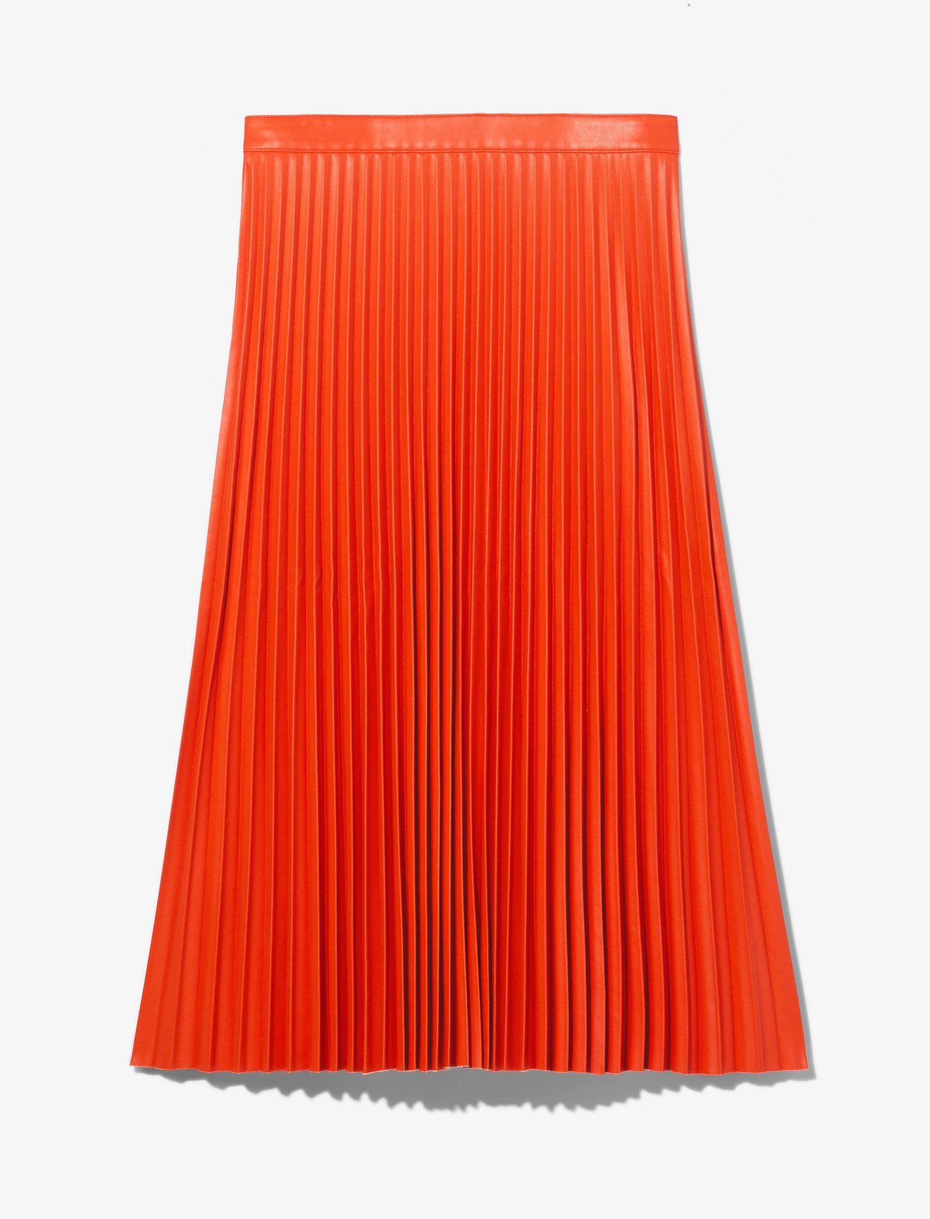 Faux Leather Pleated Skirt #4