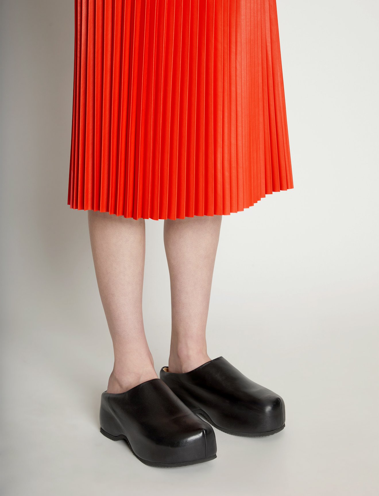 Faux Leather Pleated Skirt #3