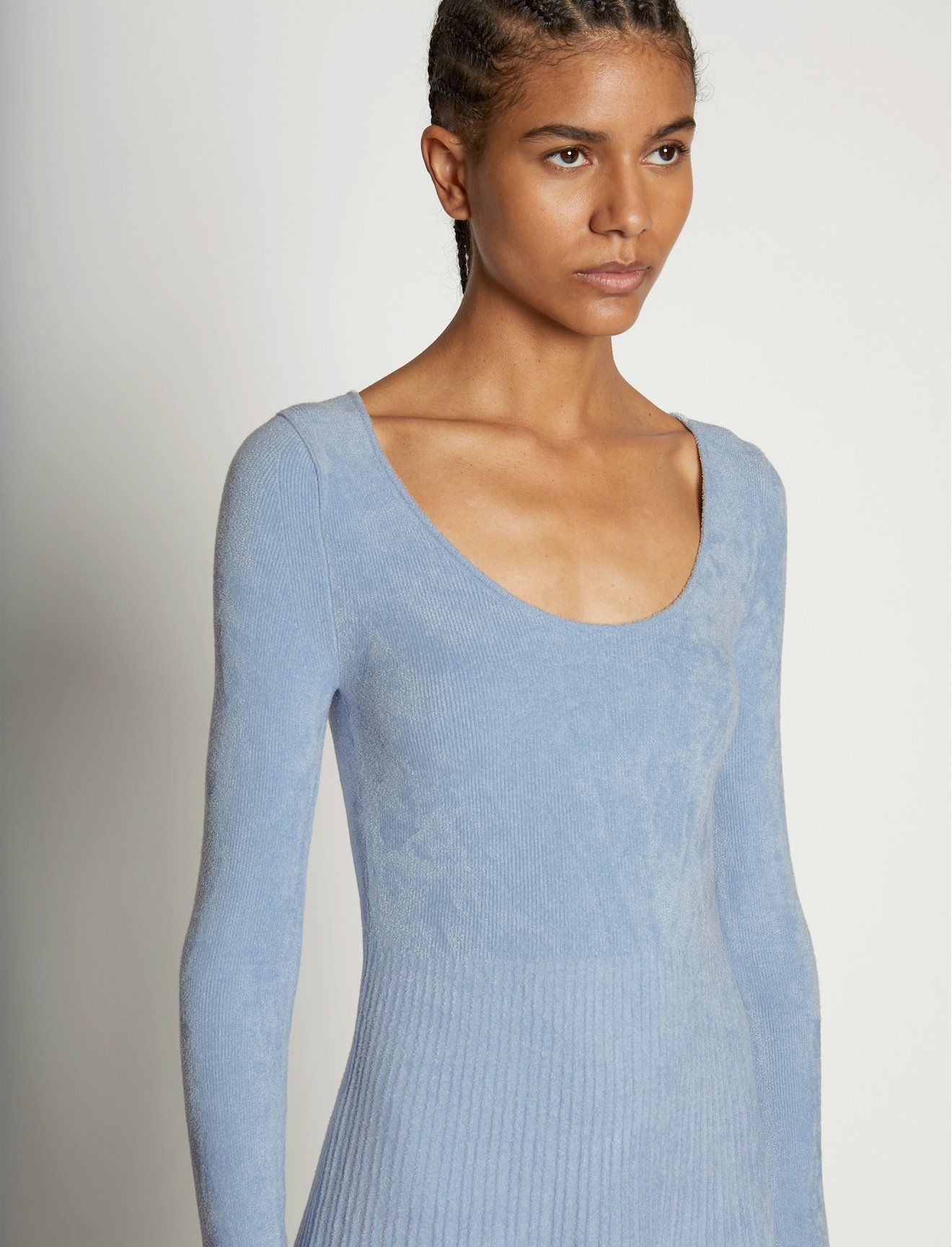 Scoop Neck Chenille Dress #5