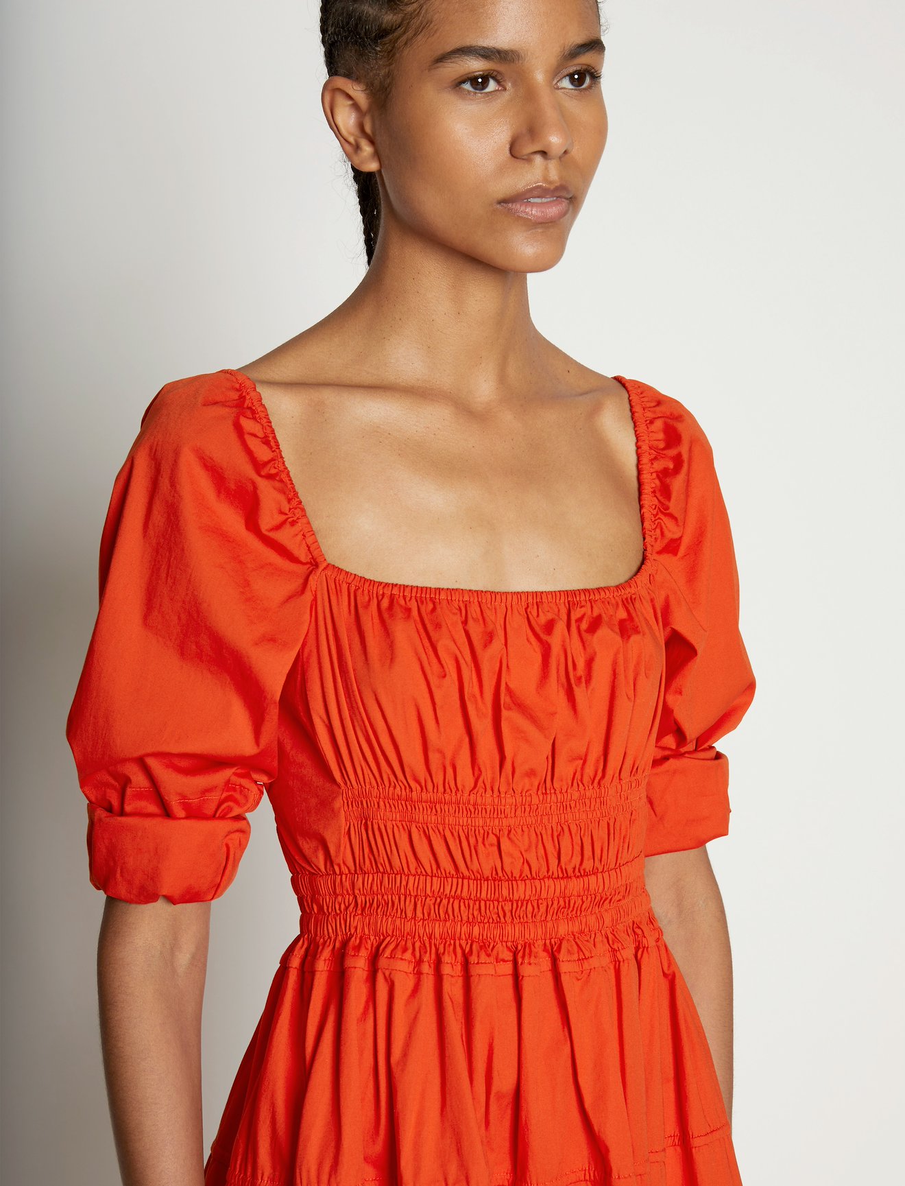 Square Neck Poplin Dress #3