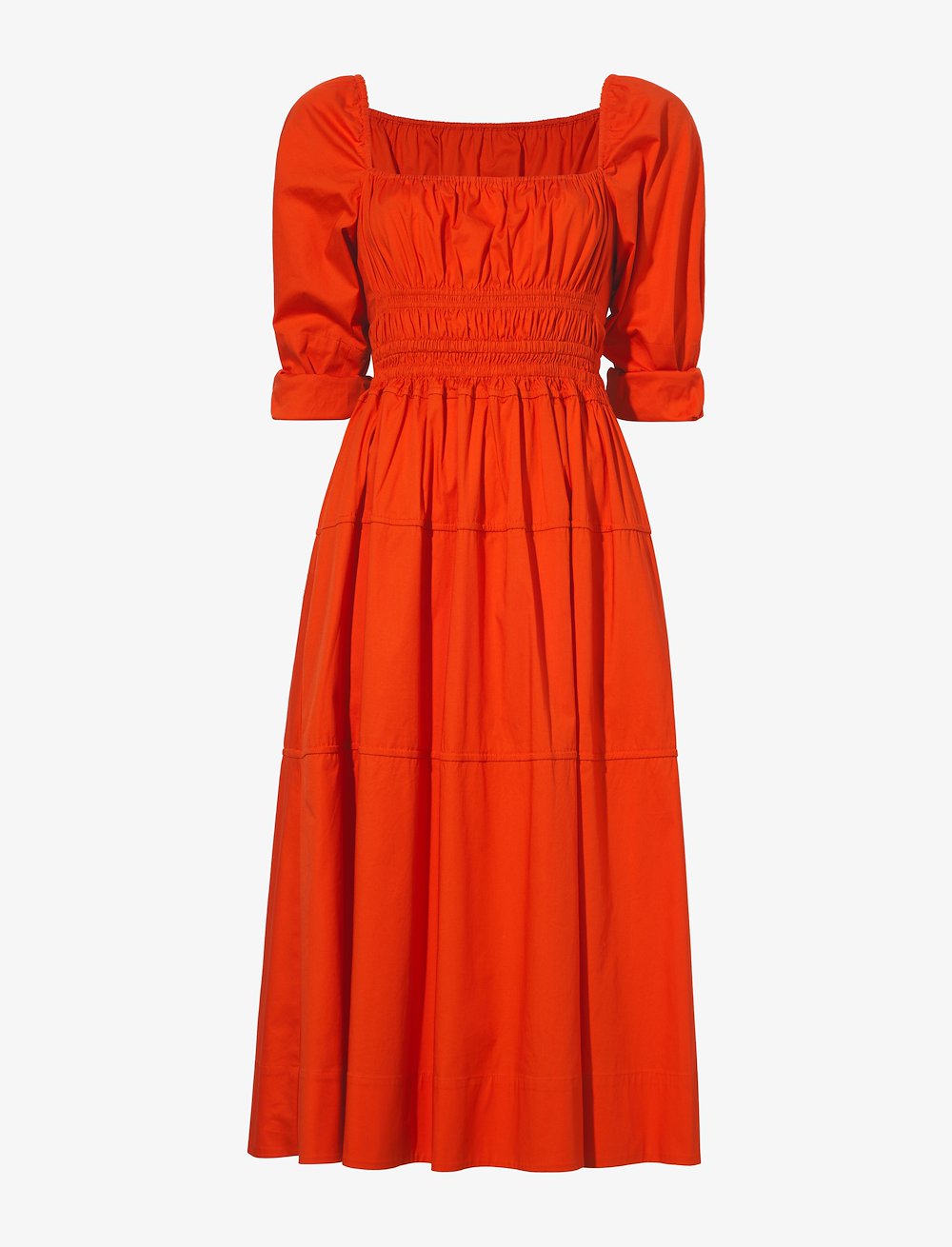 Square Neck Poplin Dress