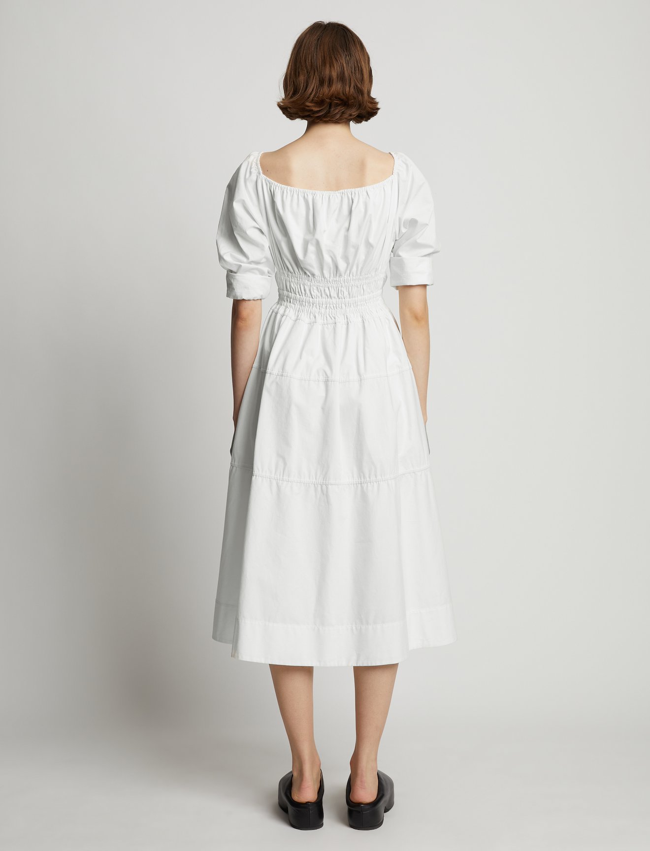 Square Neck Poplin Dress #4