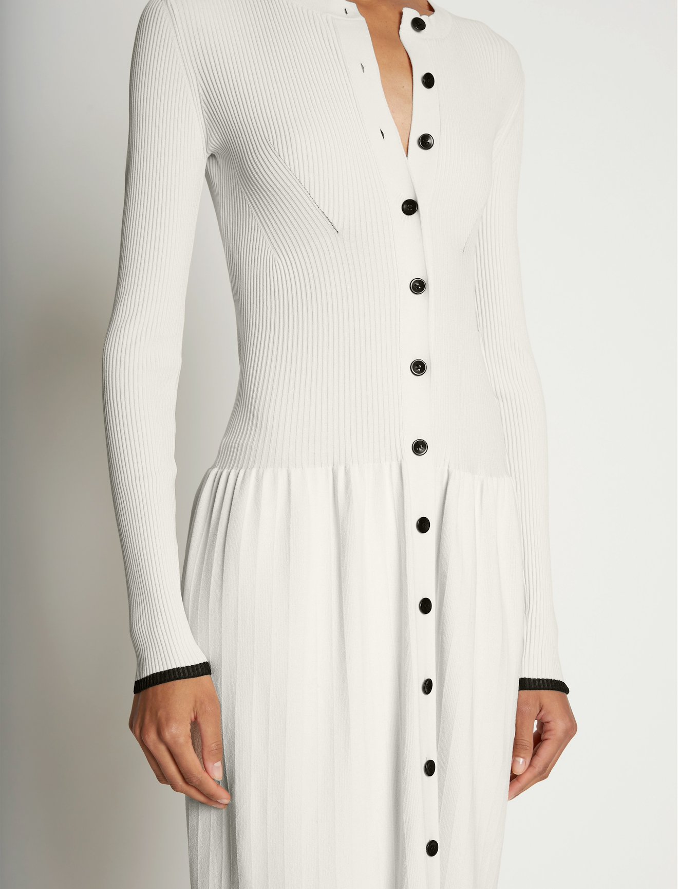 Rib Knit Button Front Dress #3