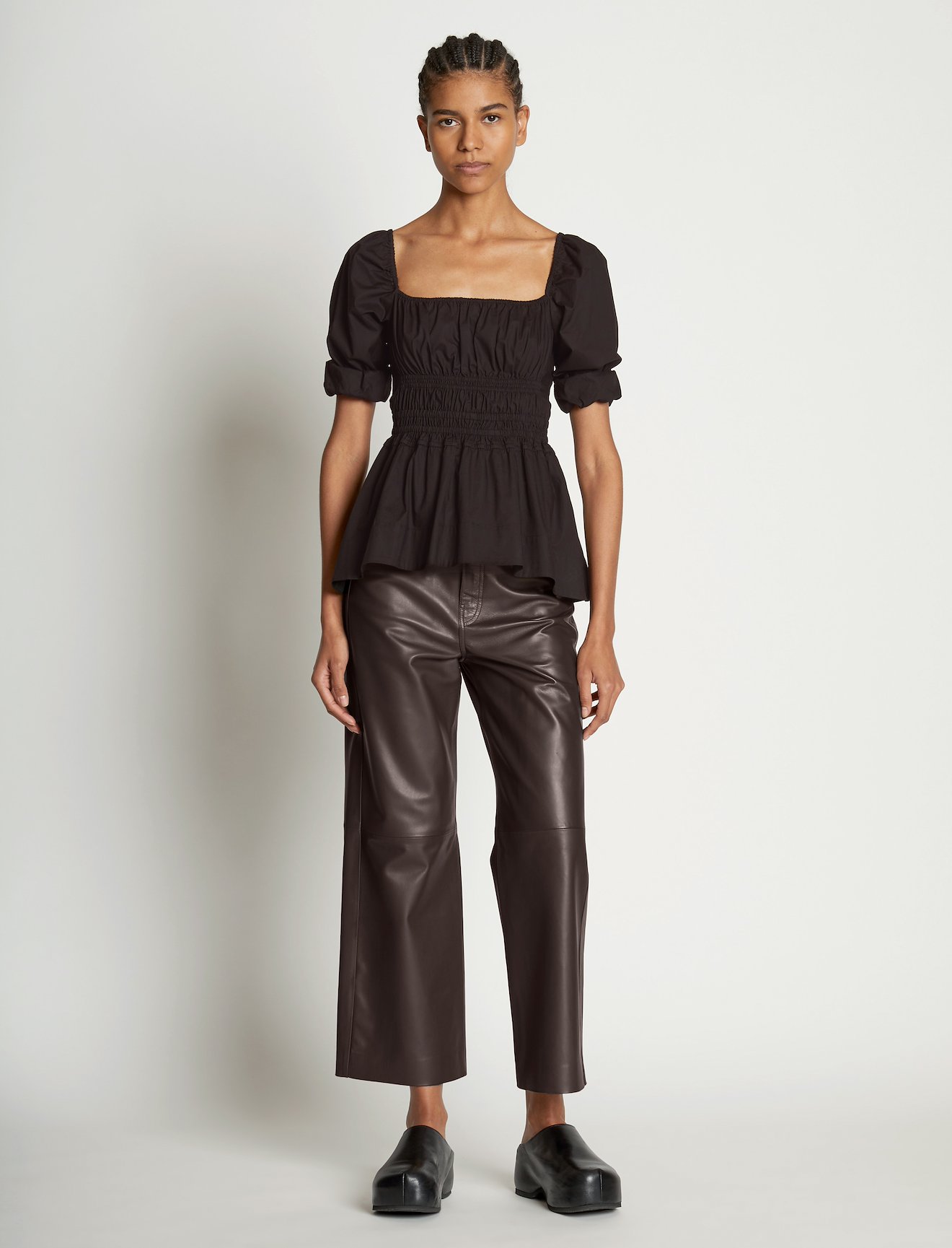 Square Neck Poplin Top #1