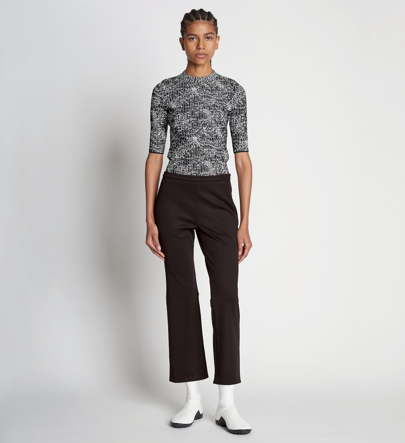 Scuba Cropped Flare Pants