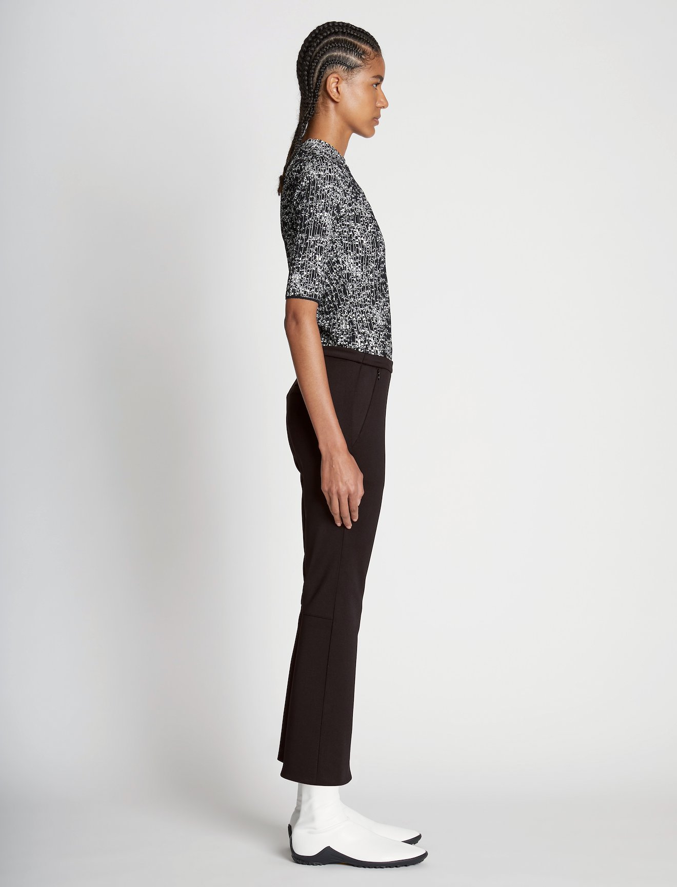 Scuba Cropped Flare Pants #1