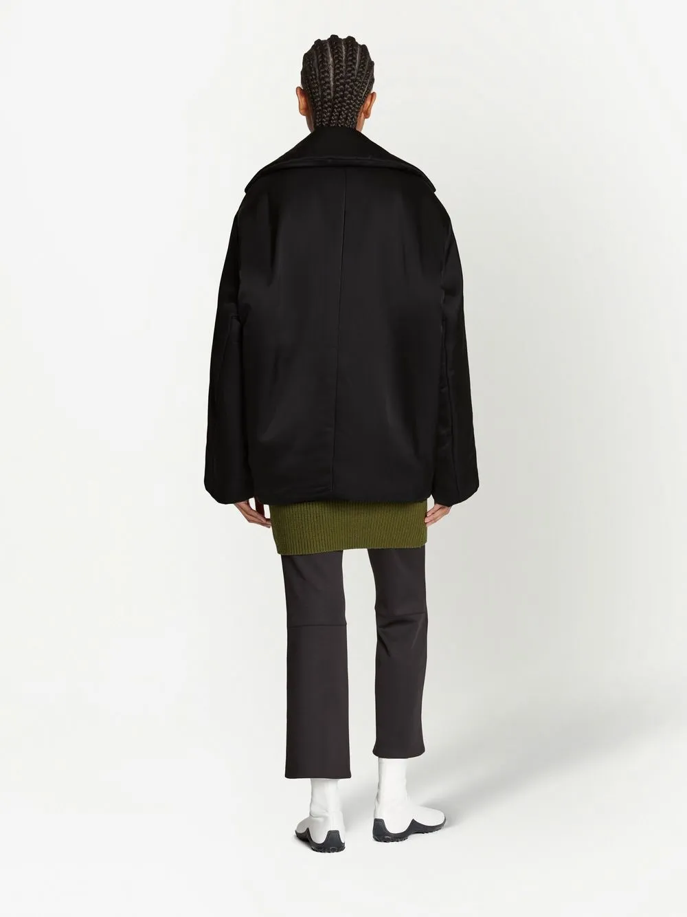 PROENZA SCHOULER WHITE LABEL OVERSIZED PADDED SATIN JACKET
