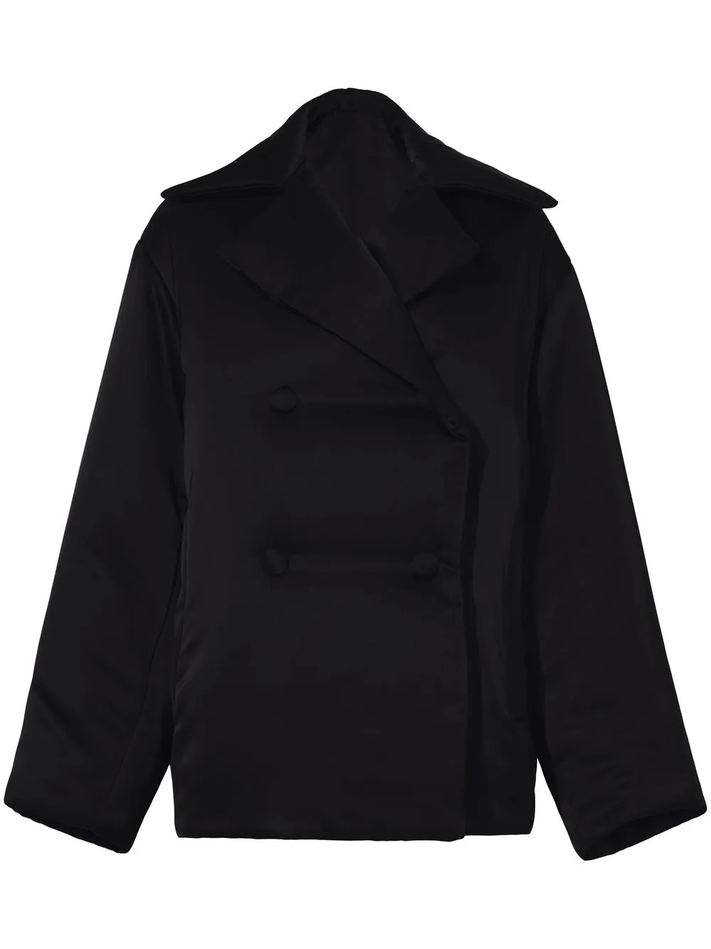 

Proenza Schouler White Label oversized padded satin jacket - Black