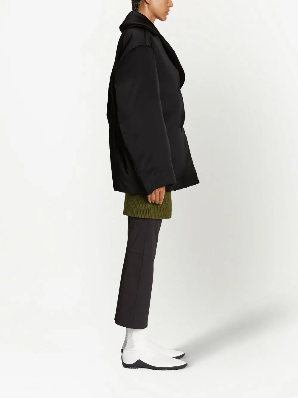 PROENZA SCHOULER WHITE LABEL OVERSIZED PADDED SATIN JACKET