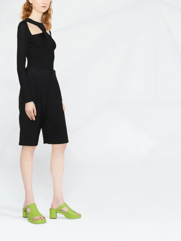 Self-Portrait カットアウト ニットドレス | ブラック | FARFETCH JP