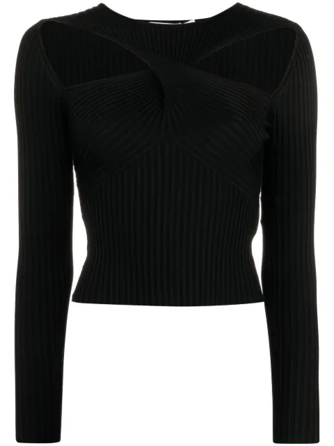 Self-Portrait cut-out knitted top