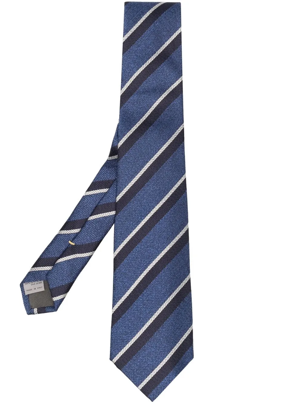 

Canali corbata de seda con rayas estampadas - Azul