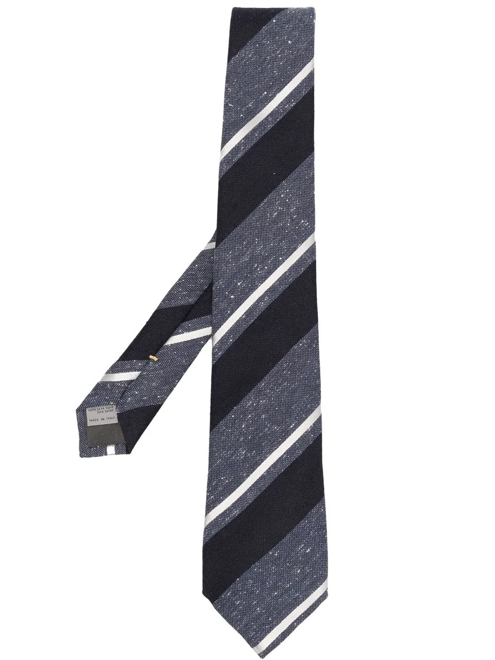 

Canali striped silk tie - Blue