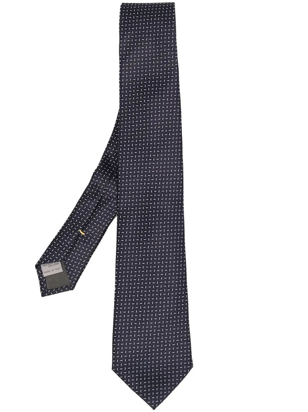 

Canali corbata de seda Micro Geometric - Azul