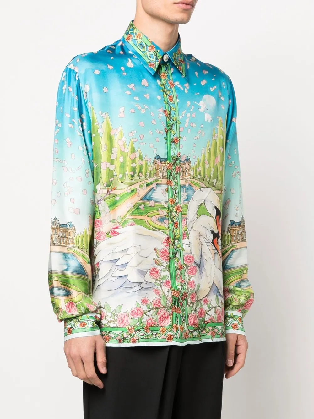  Casablanca Hemd Mit Dream House Print   Blau 