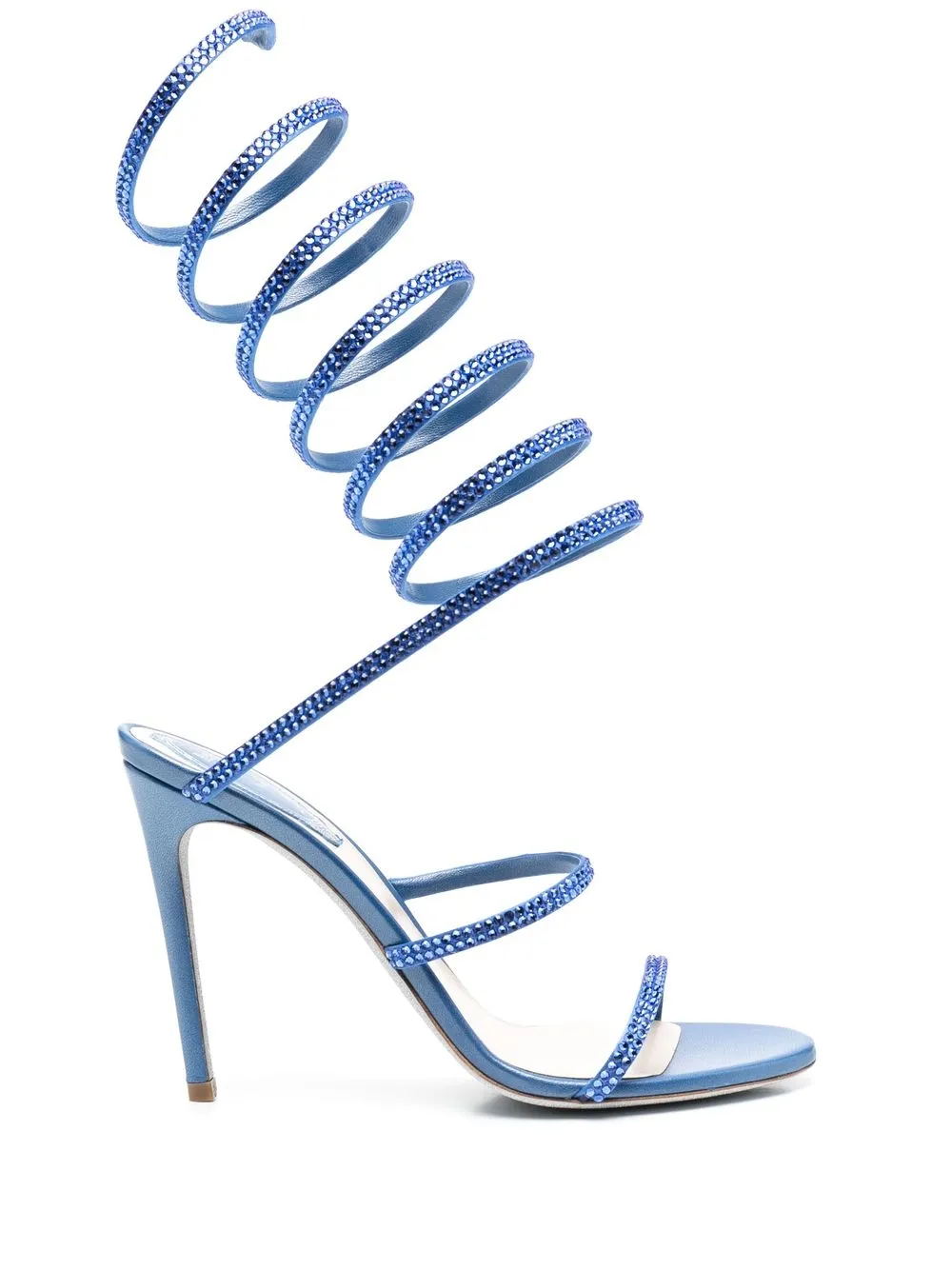 

René Caovilla wrap-around knee-length 110mm sandals - Blue