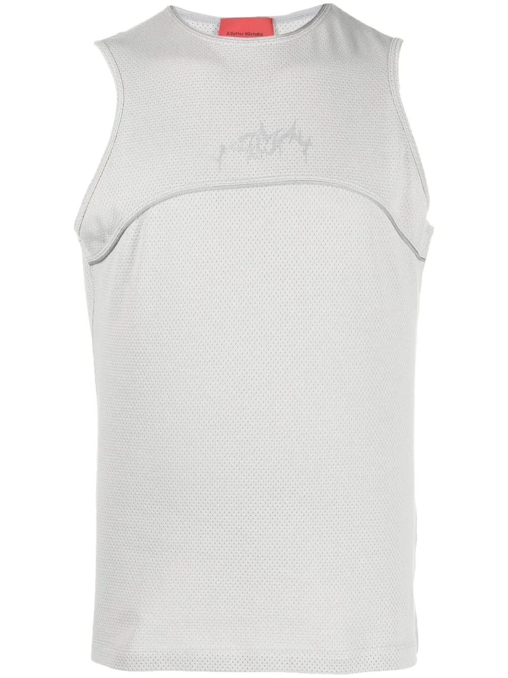 A Better Mistake Reflective Sleeveless Vest Top In Grey