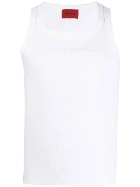 A BETTER MISTAKE Exposed ribbed tank top