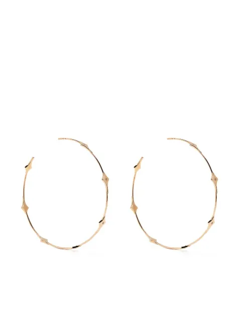 Diane Kordas 18kt gold Shield diamond hoop earrings