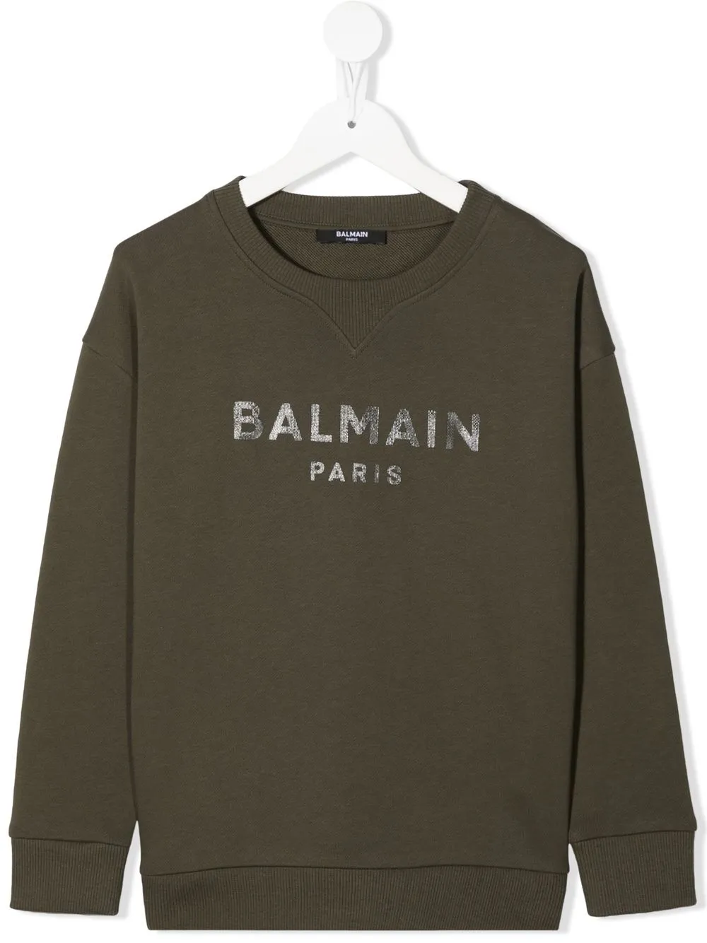 

Balmain Kids playera con logo metalizado - Verde