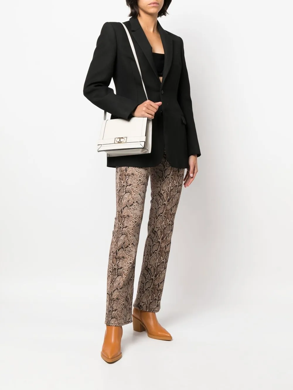 Just Cavalli Crossbodytas met logogesp - Beige