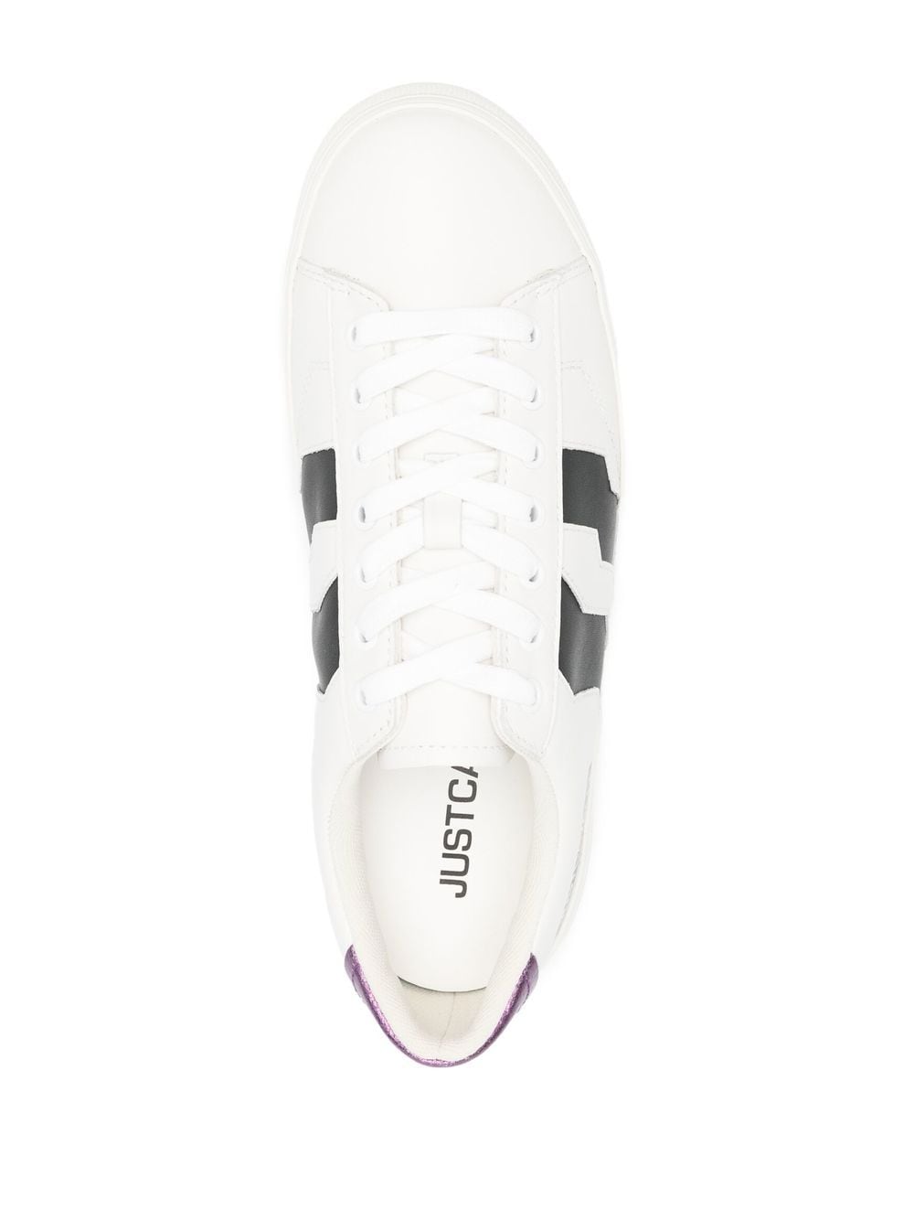 Shop Just Cavalli Logo-print Low-top Sneakers In White